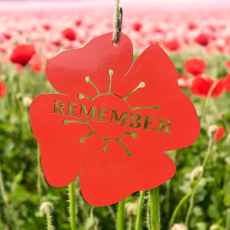 Metal Remembrance Poppy for the Garden from Fig and Rose.