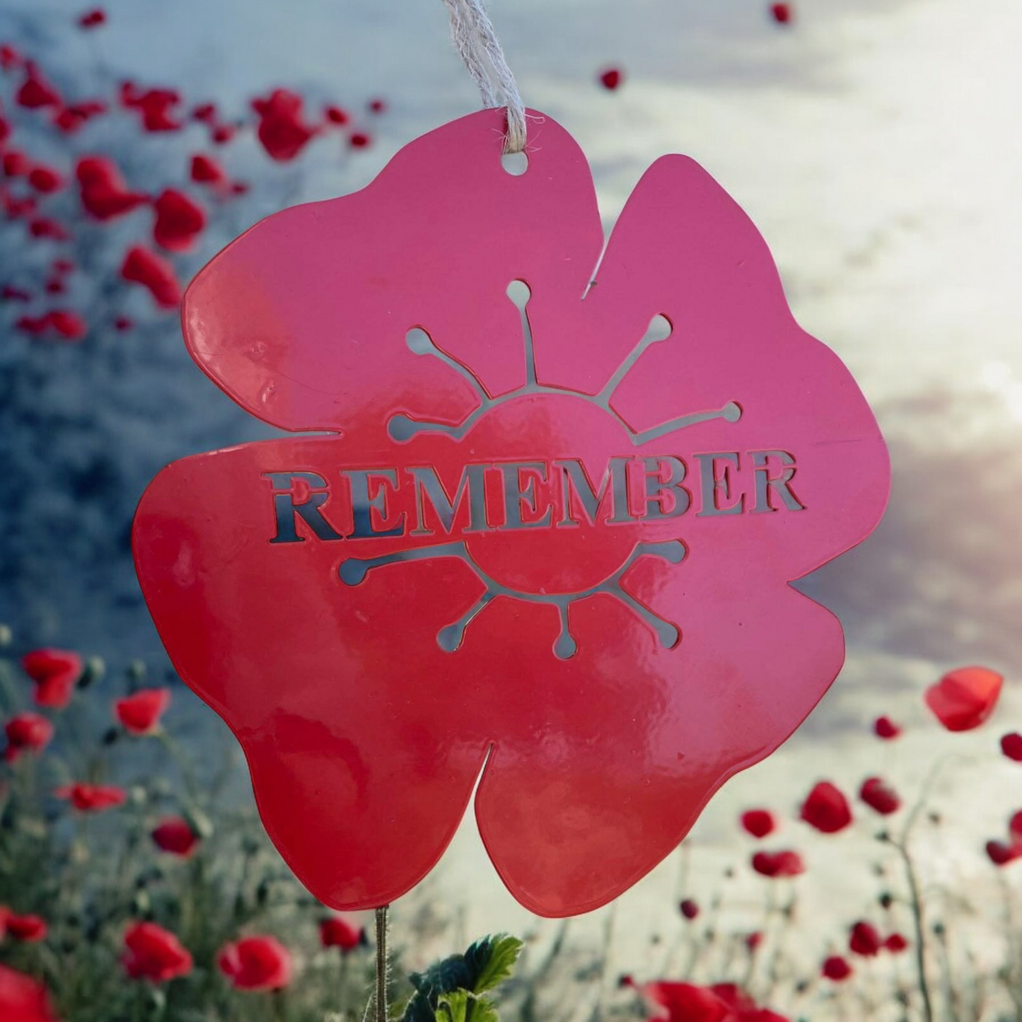Metal Remembrance Poppy for the Garden from Fig and Rose.
