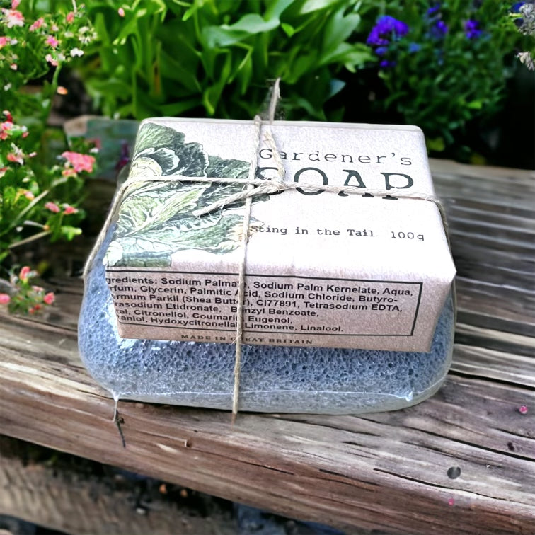 Gardener's Soap with Pumice Stone from Fig and Rose
