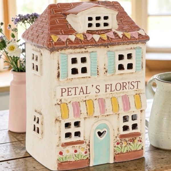 Petal’s Florist Ceramic Tealight House