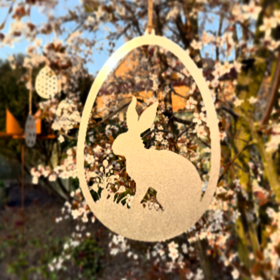 Easter Bunny Hanging Garden Decoration from Fig and Rose.