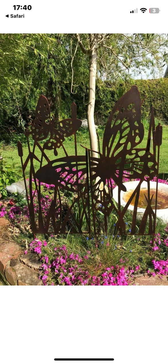 Butterfly Metal Panel from Fig and Rose
