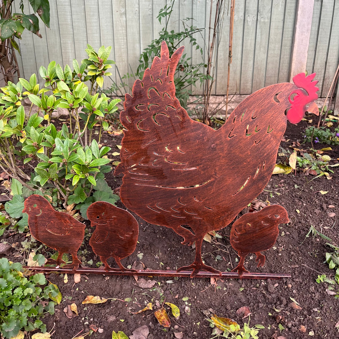 Hen and Chicks Garden Art from Fig and Rose