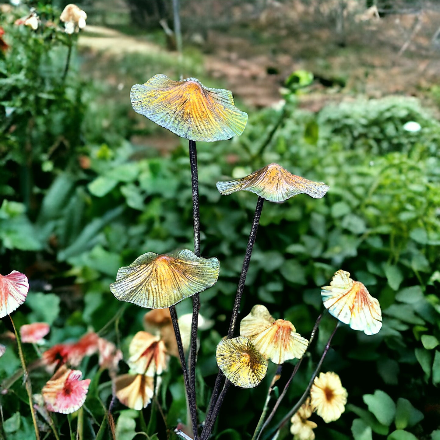 Gold Mushroom Toadstool Garden ornament from Fig and Rose