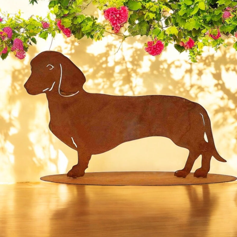 Dachshund Garden Decoration from Fig and Rose