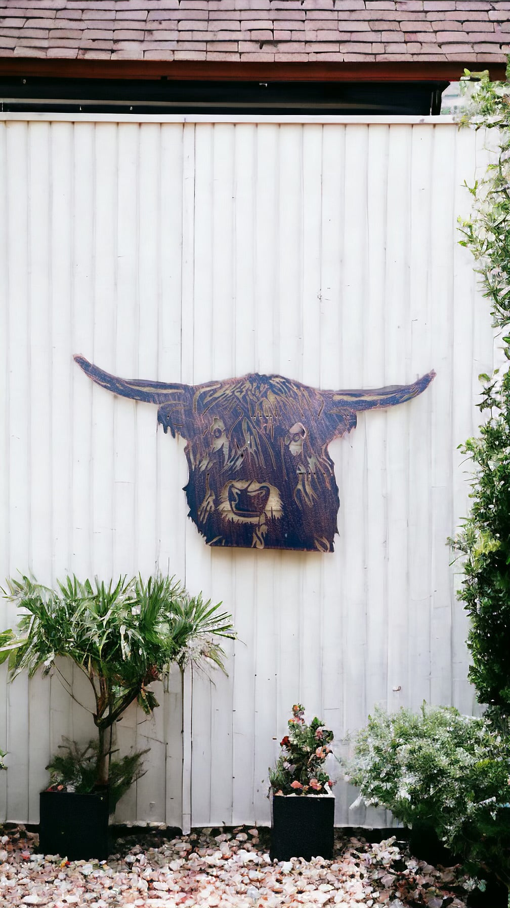 Highland Cow Head Copper Plaque from Fig and Rose