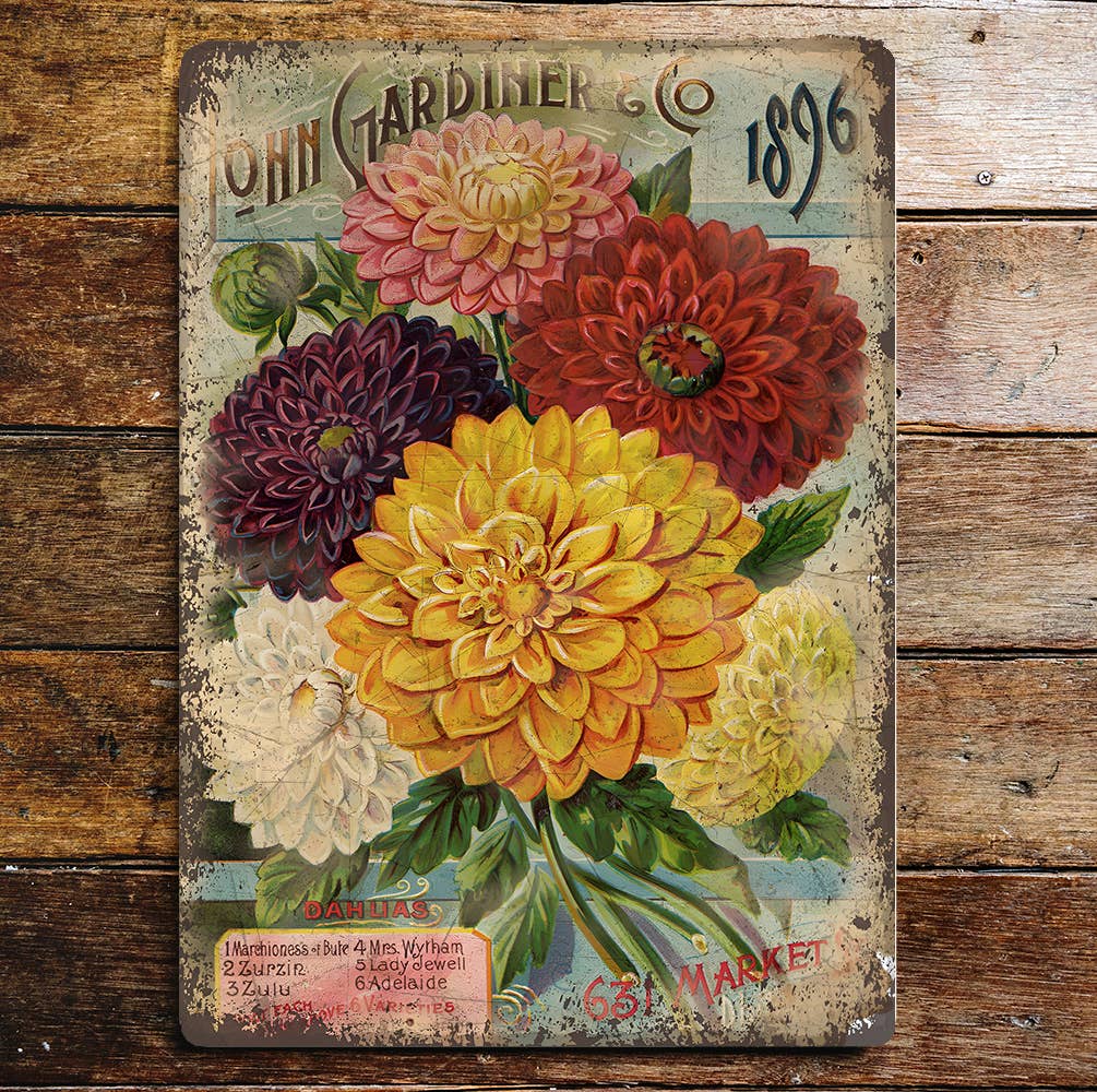 A Vintage Seed Packet Metal Sign available to buy from Fig and Rose Home.