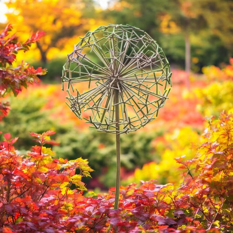 Rusty Allium Garden Stake from Fig and Rose