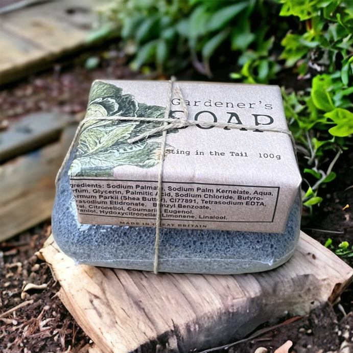 Gardener's Soap with Pumice Stone from Fig and Rose