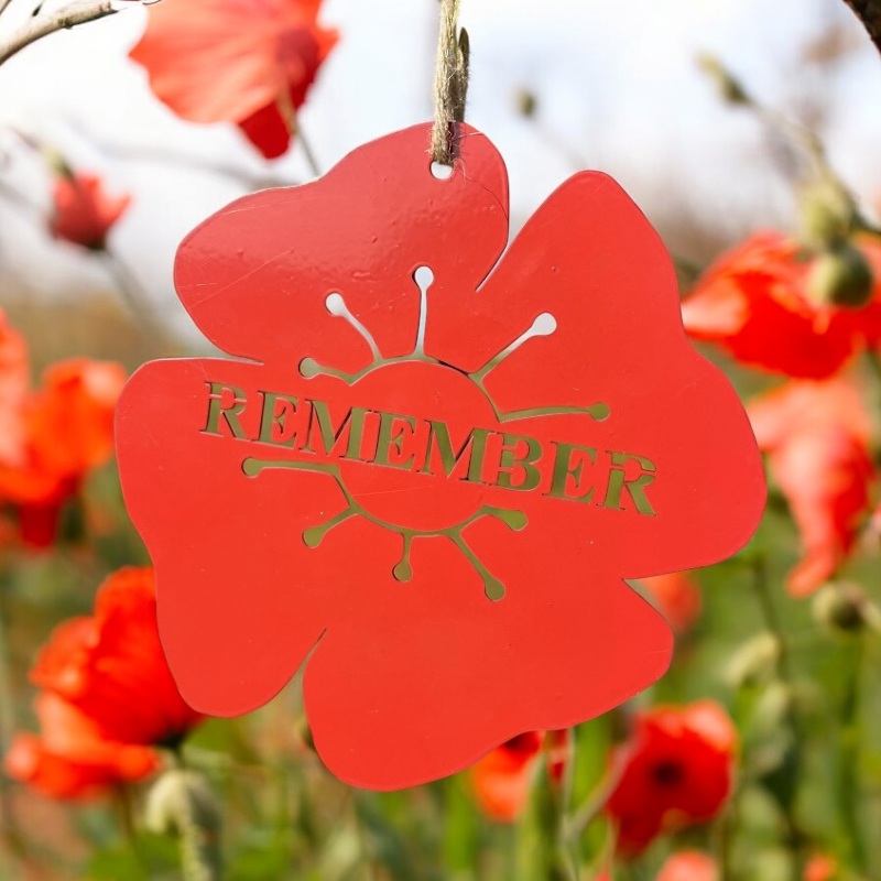 Metal Poppy for the Garden from Fig and Rose.