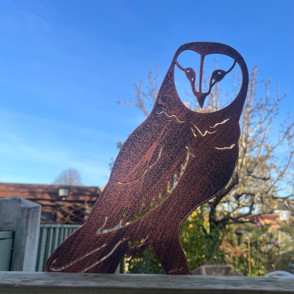 garden decor owls from Fig and Rose