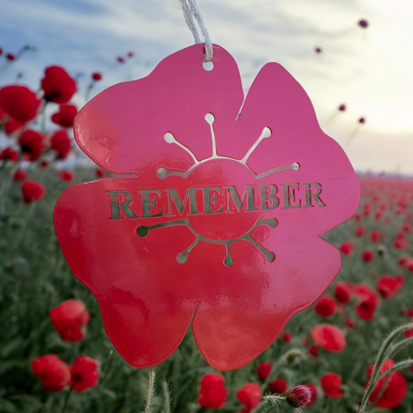 Metal Remembrance Poppy from Fig and Rose.