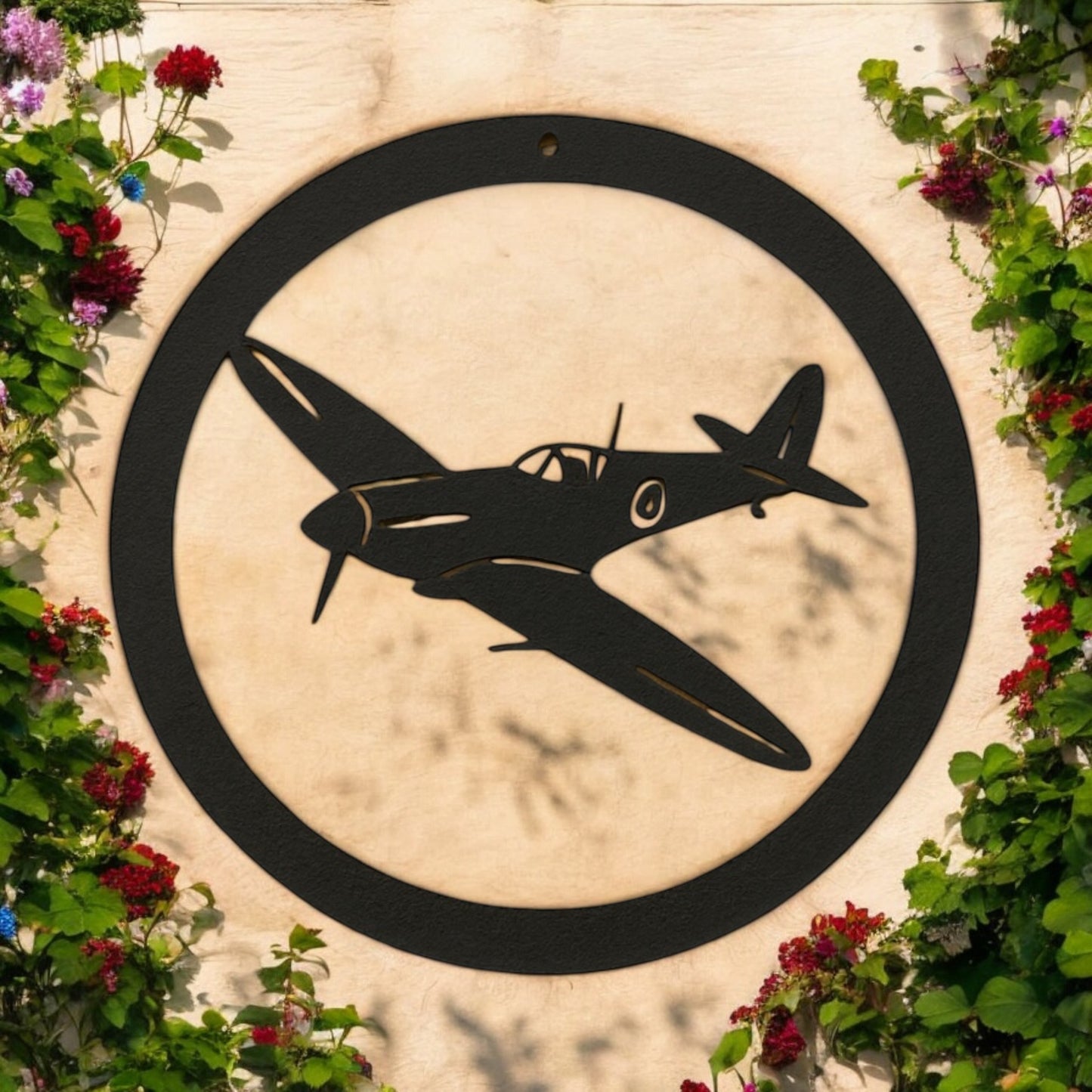 Spitfire Metal Garden Plaque