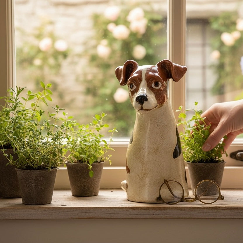 Ceramic Jack Russell Vase