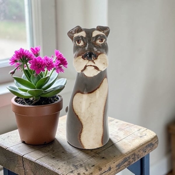 Ceramic Schnauzer Vase