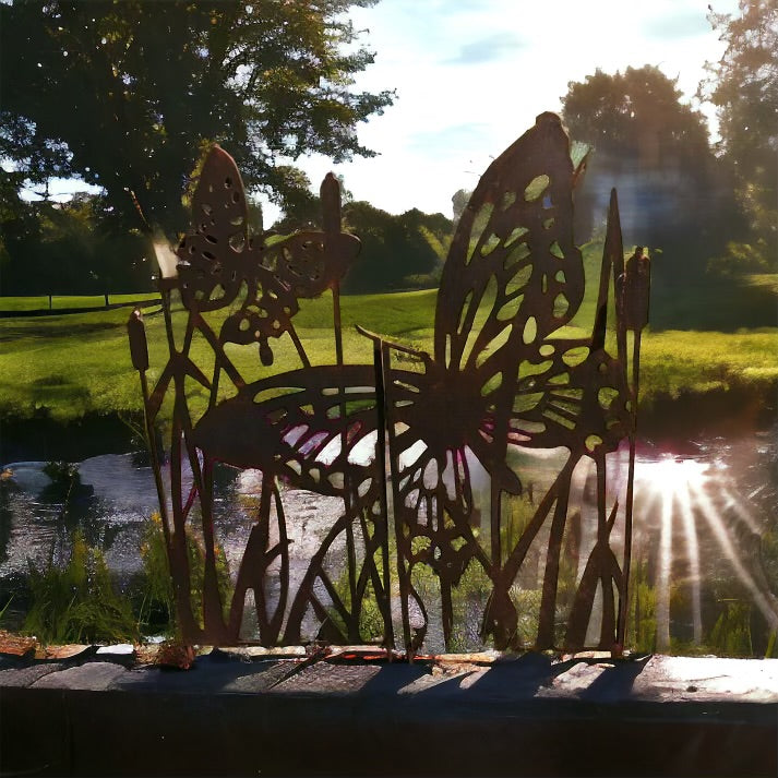 Butterfly Metal Panel from Fig and Rose