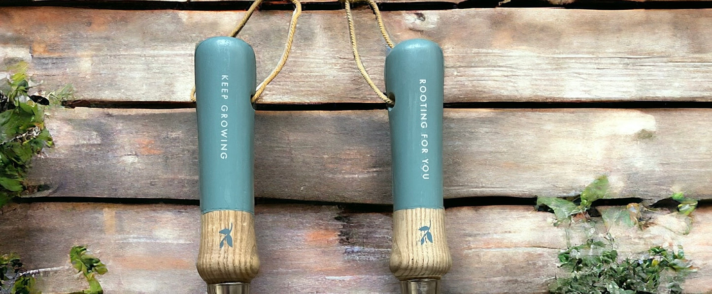 Gardeners Gift Set of Trowel and Fork from Fig and Rose