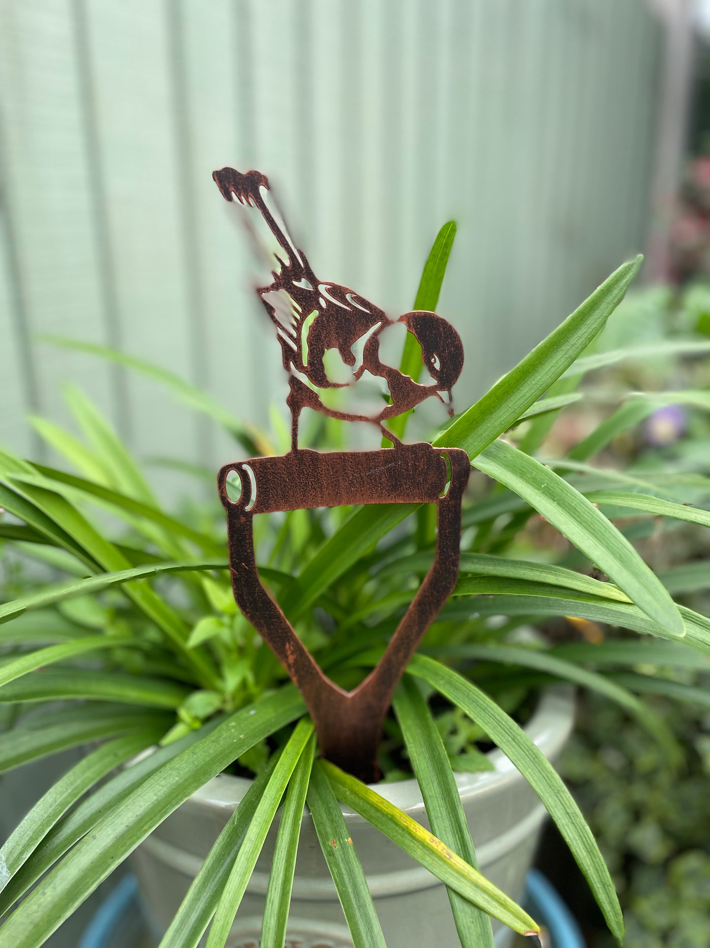 Blue Tit on Spade Garden bird ornament from Fig and Rose