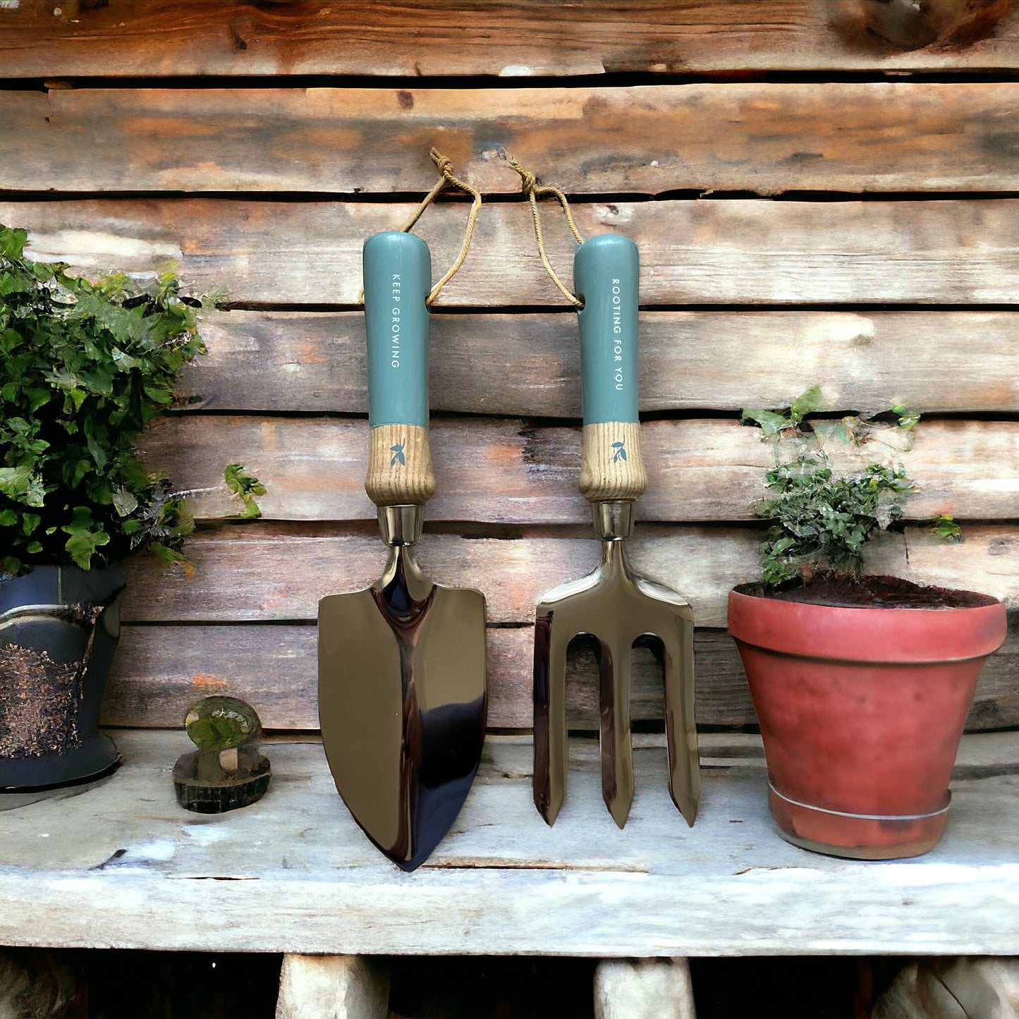 Gardeners Gift Set of Trowel and Fork from Fig and Rose
