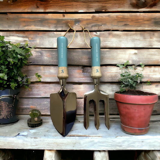 Gardeners Gift Set of Trowel and Fork from Fig and Rose