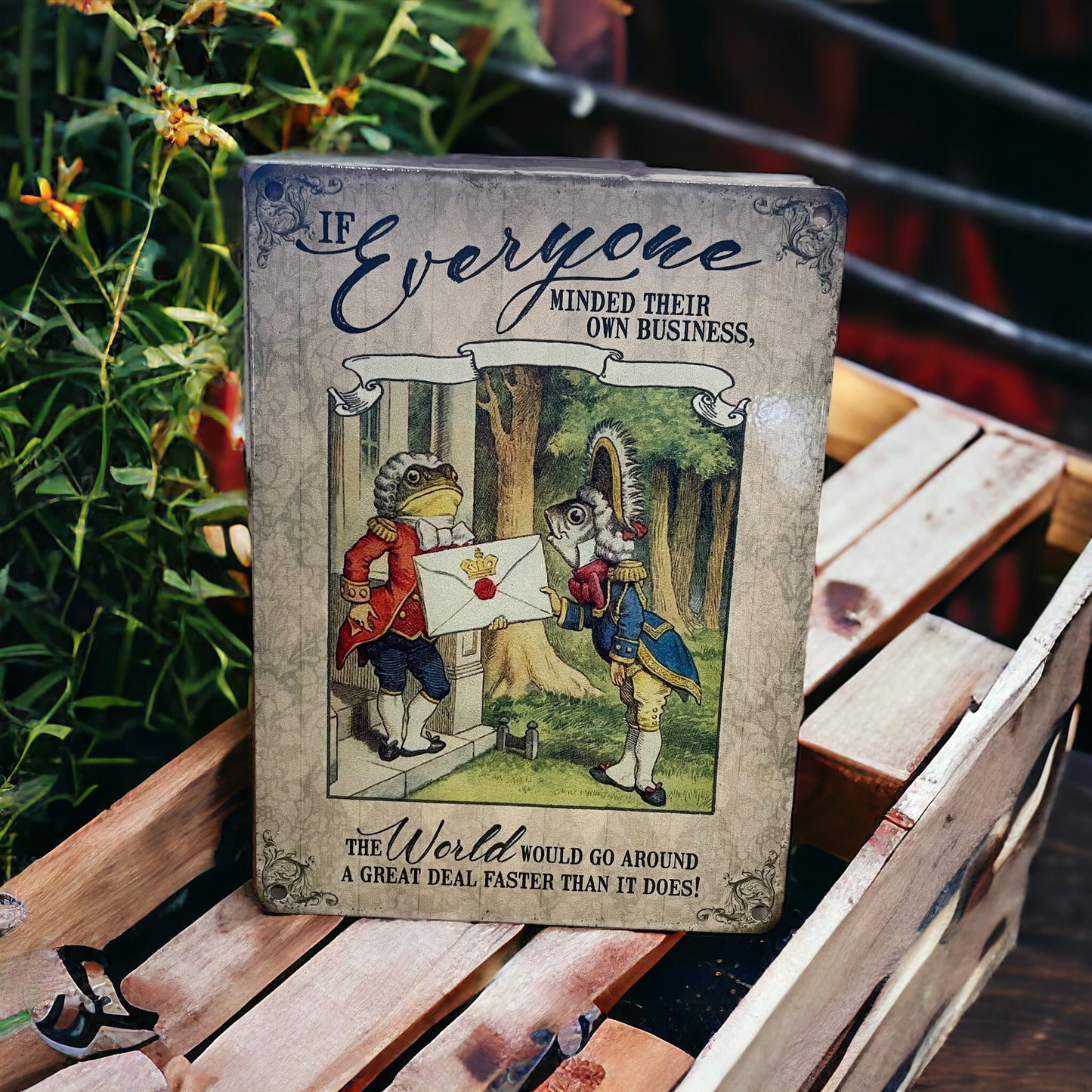 Alice in Wonderland Sign - If Everyone Mind Their Own Business from Fig and Rose