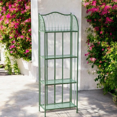 Four Tier Green Plant Shelves from Fig and Rose