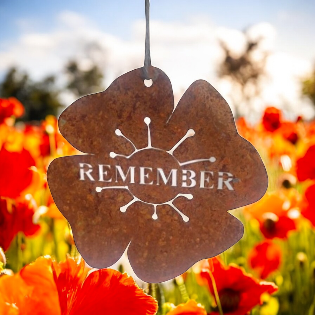 Metal Remembrance Poppy for the Garden from Fig and Rose.