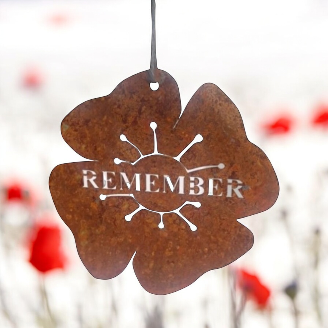 Metal Remembrance Poppy for the Garden from Fig and Rose.