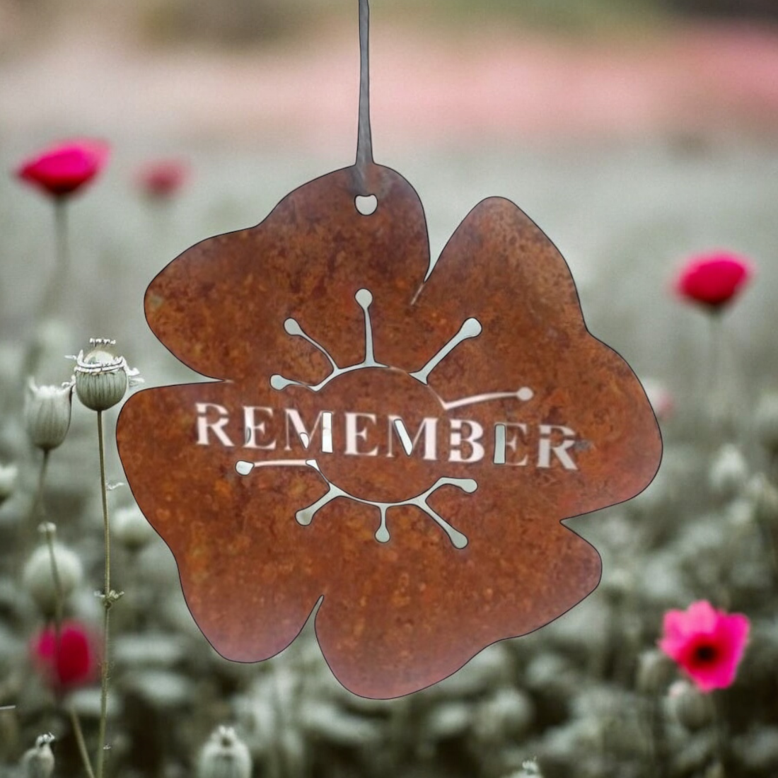 Metal Remembrance Poppy for the Garden from Fig and Rose.