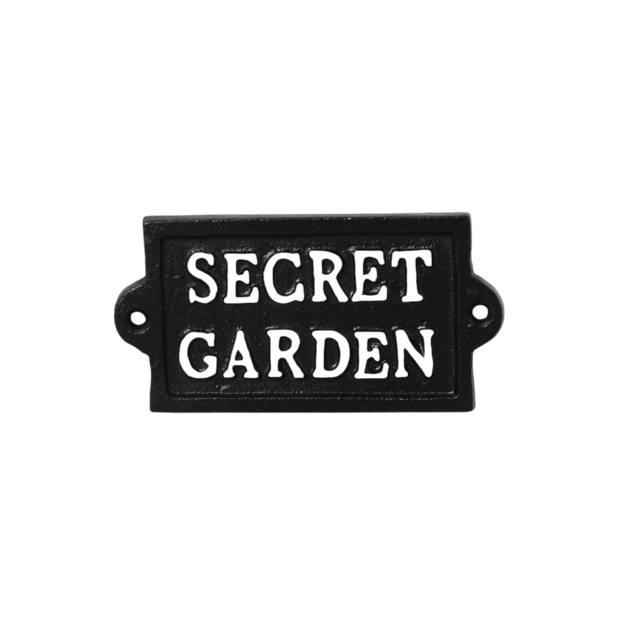 Cast Iron Secret Garden Sign