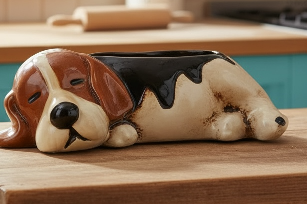 Ceramic Beagle Planter