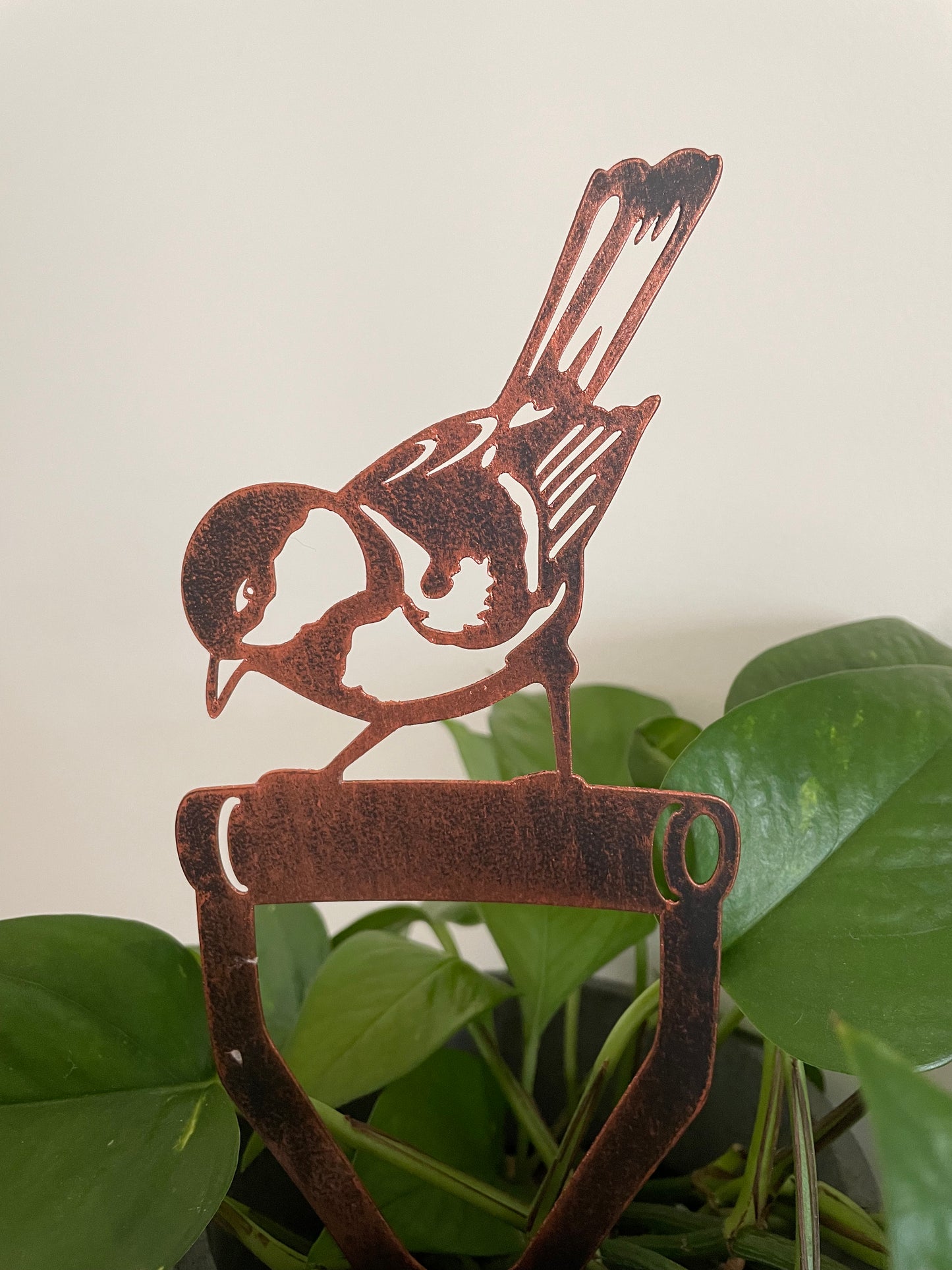 Blue Tit on Spade Garden bird ornament from Fig and Rose