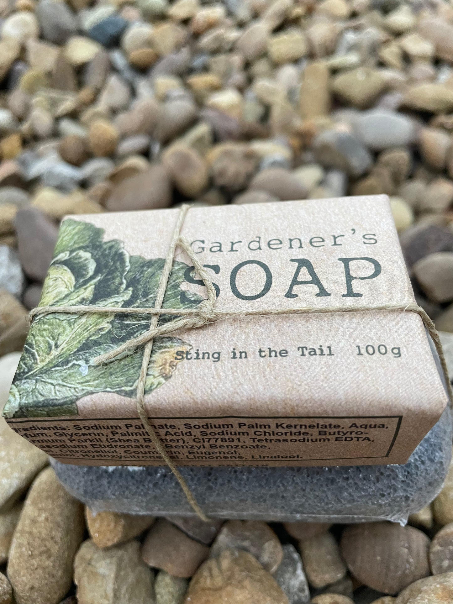 Gardener's Soap with Pumice Stone from Fig and Rose
