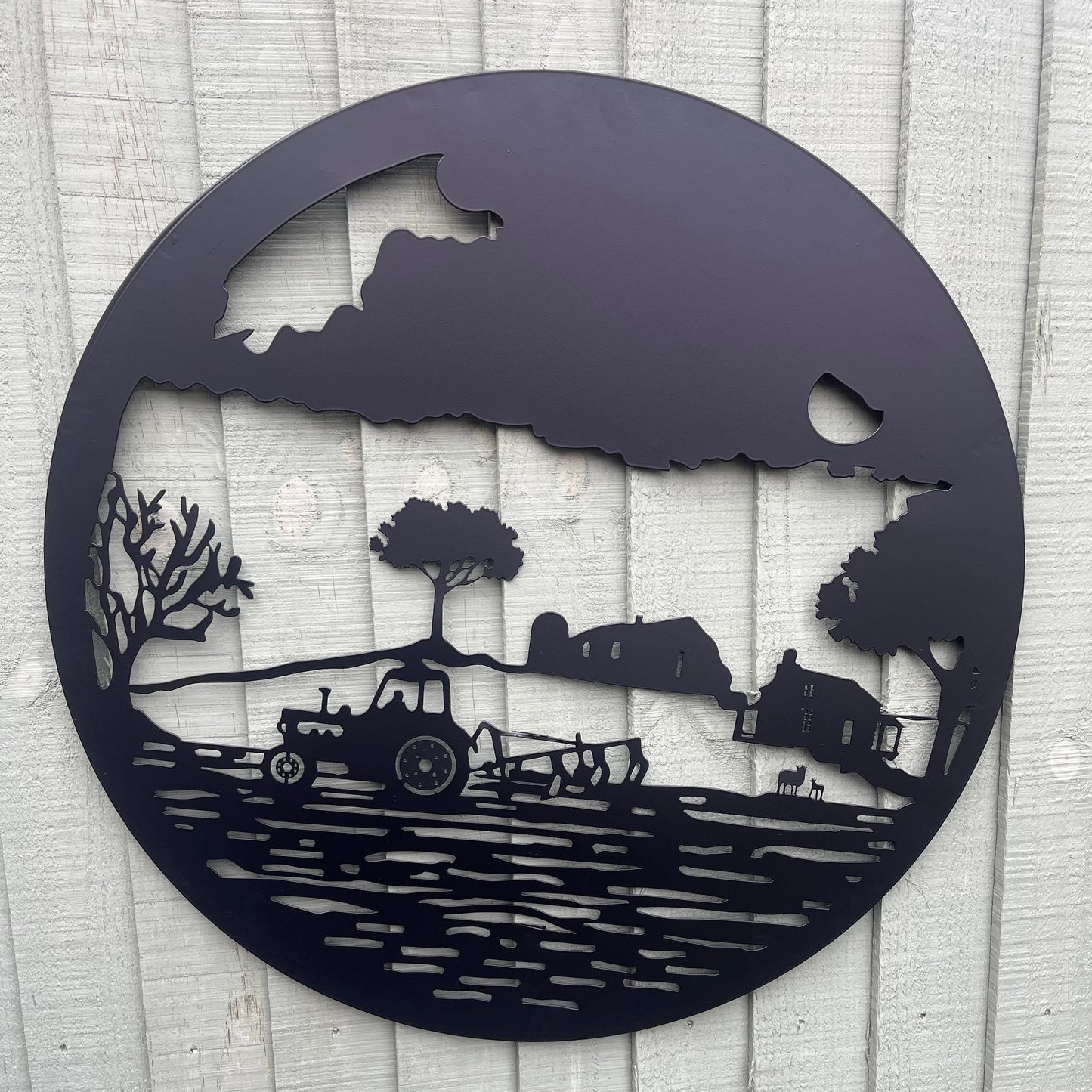 Tractor Garden Plaque from Fig and Rose