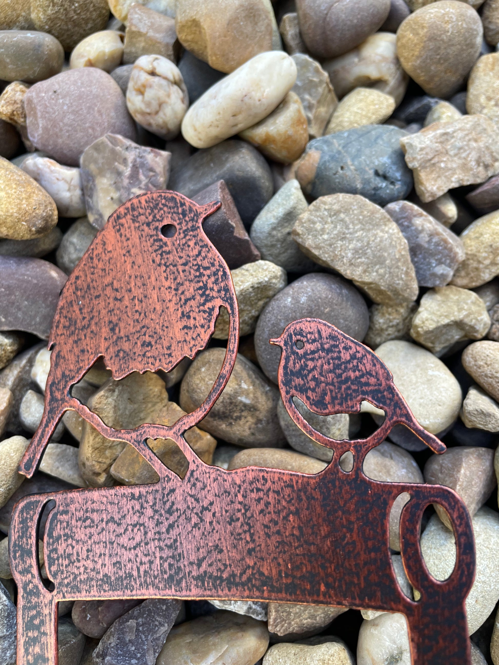 Robin on a spade from Fig and Rose