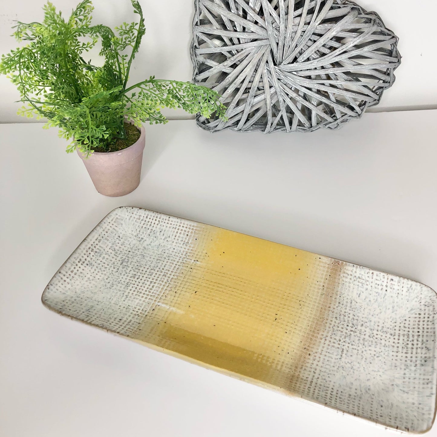 Two Tone Mustard Porcelain Dishfrom Fig and Rose