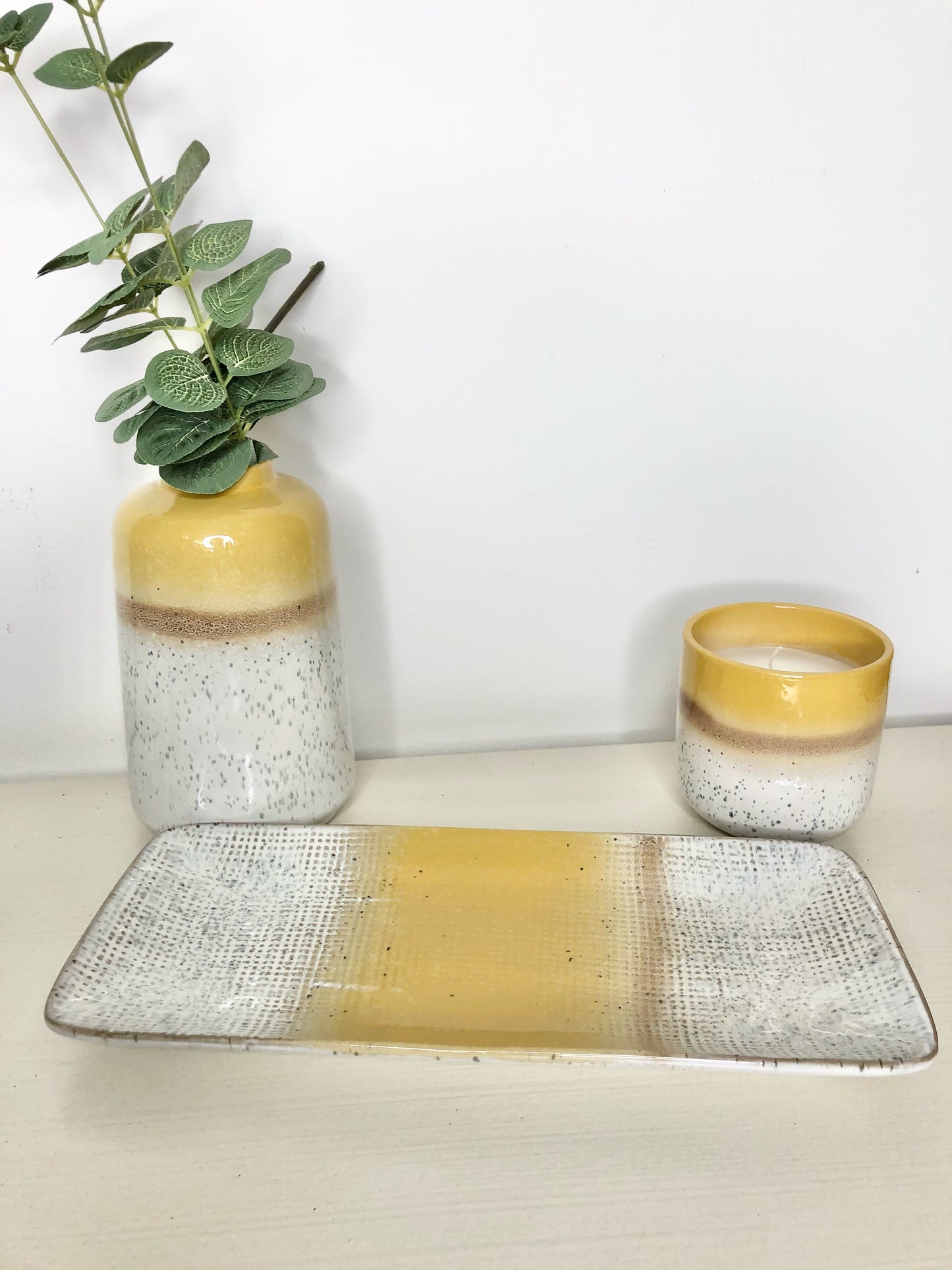 Two Tone Mustard Porcelain Dishfrom Fig and Rose