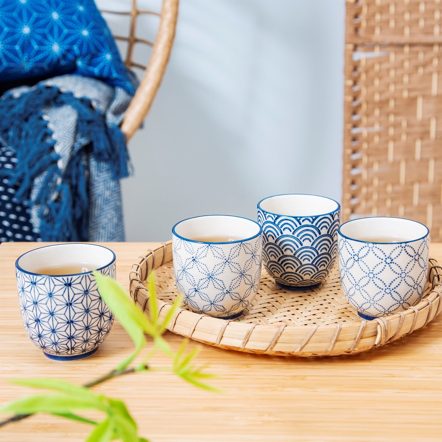 Sass & Belle Seigaiha Cups Set of 4from Fig and Rose