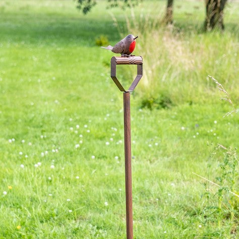 Robin on a Fork Garden Stake from Fig and Rose