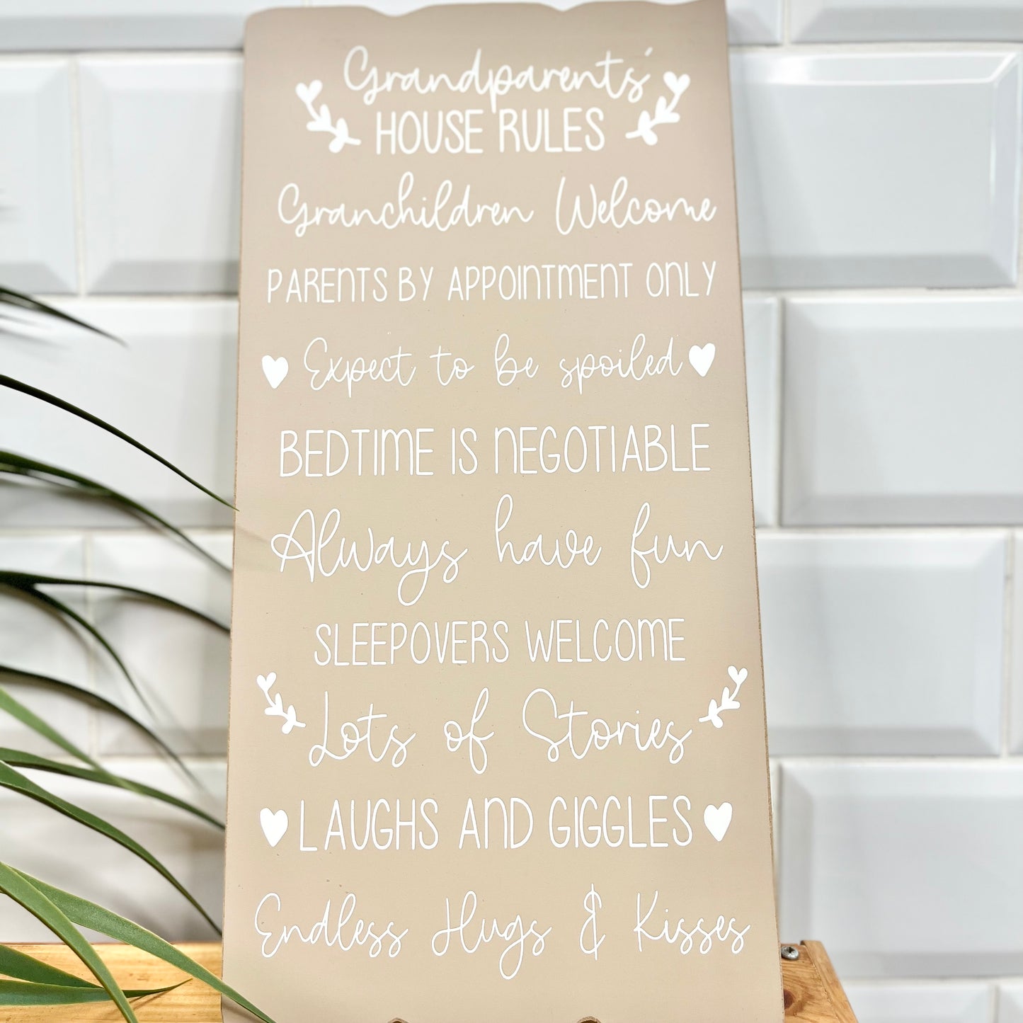 Grandparents Rule Plaque from Fig and Rose