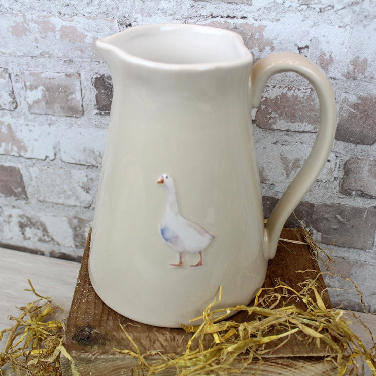 Embossed Stoneware Goose Jugfrom Fig and Rose
