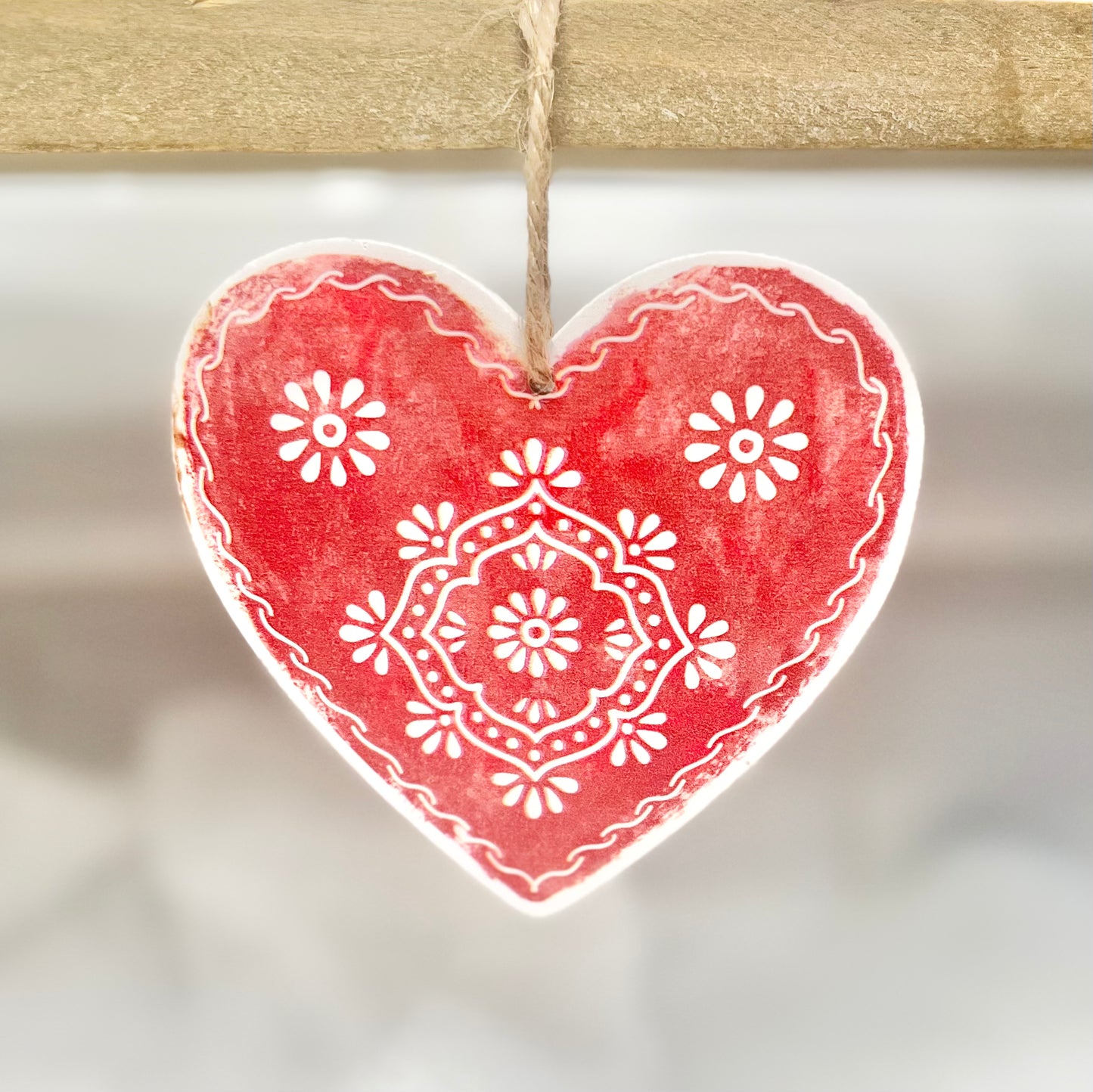 Nordic Christmas Wooden Hanging Decoration Set of 4from Fig and Rose