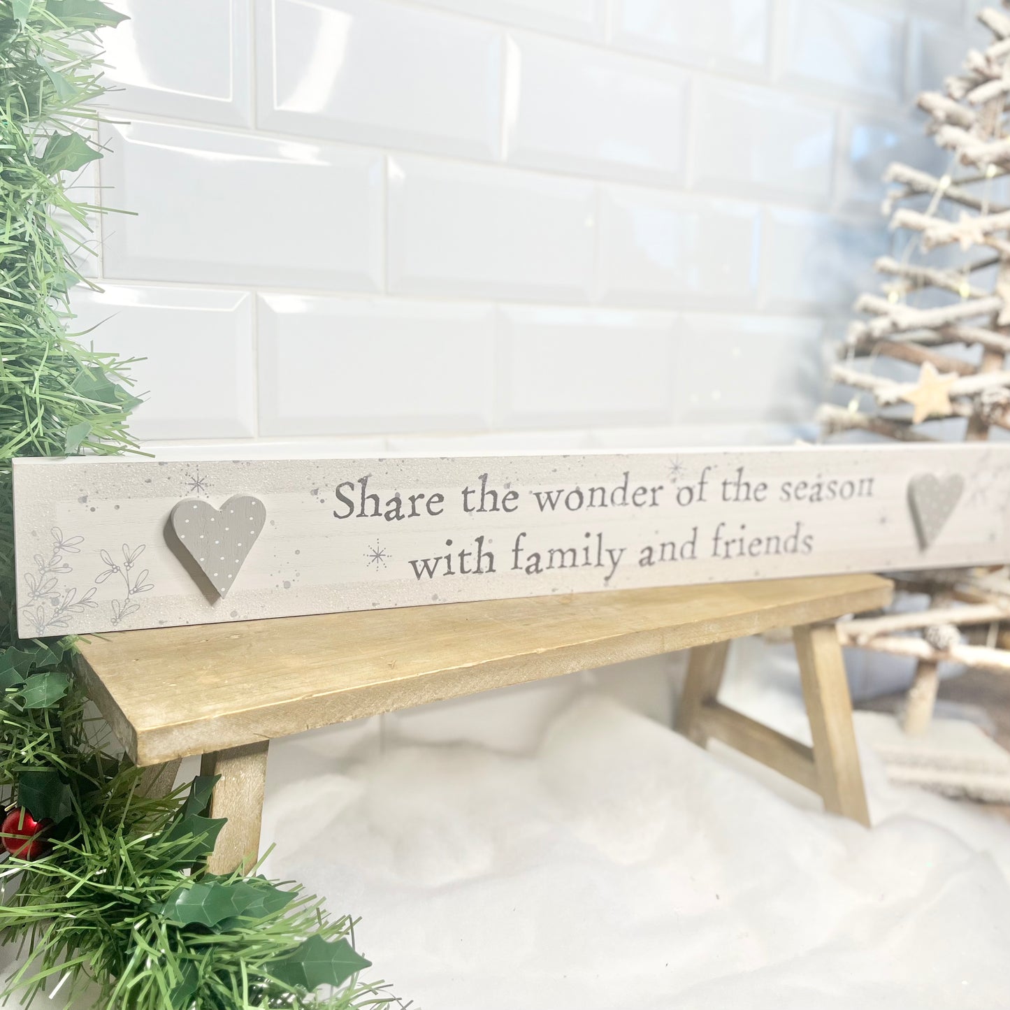 Wooden Christmas Plaque from Fig and Rose