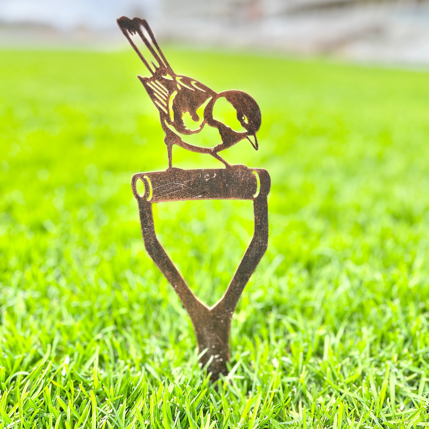 Blue Tit on Spade Garden bird ornament from Fig and Rose
