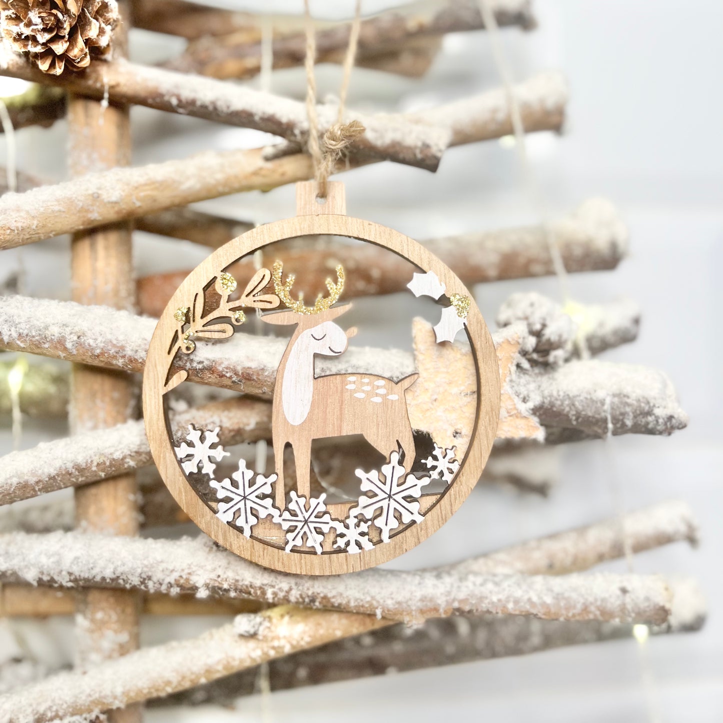 Wooden Reindeer Christmas Decoration