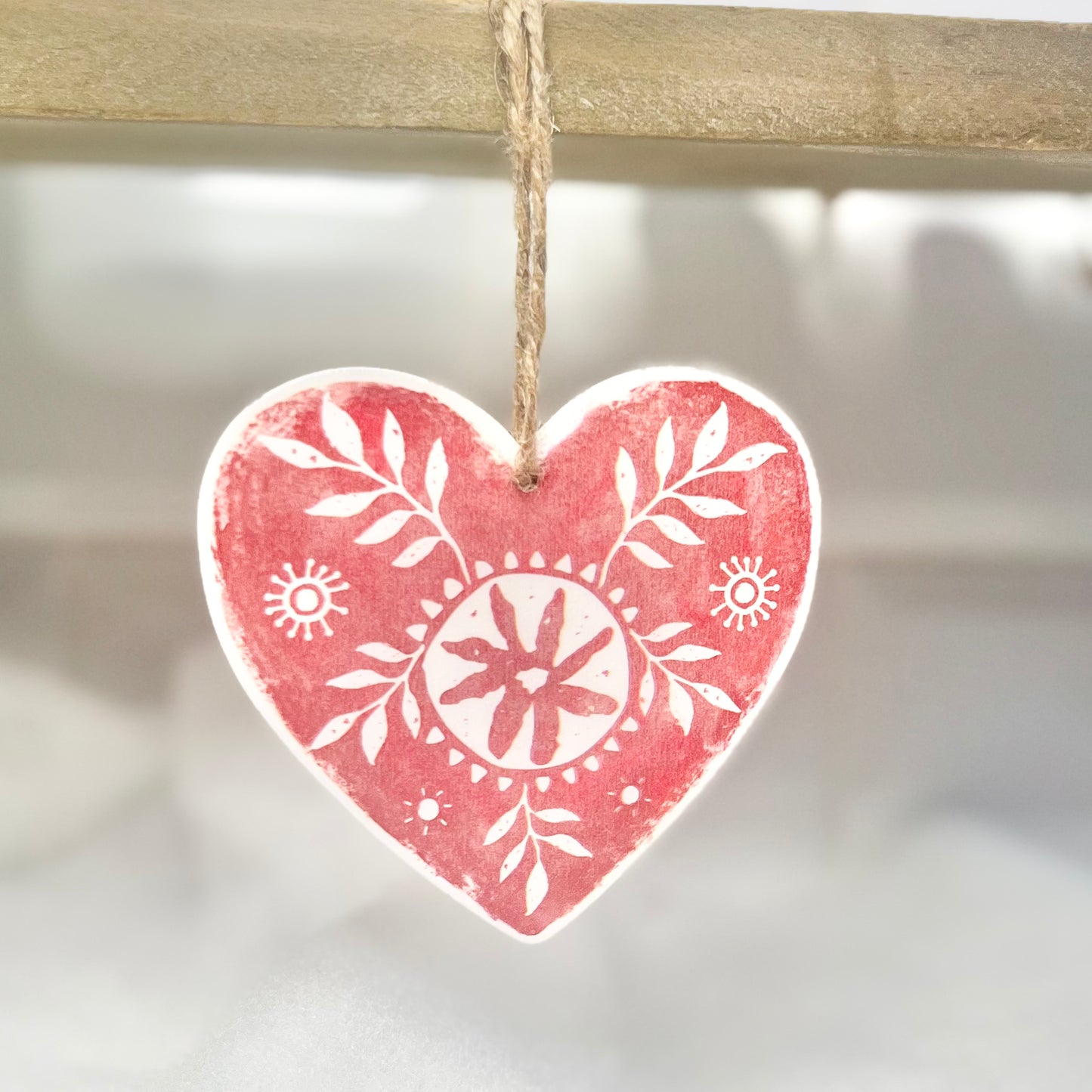 Nordic Christmas Wooden Hanging Decoration Set of 4from Fig and Rose