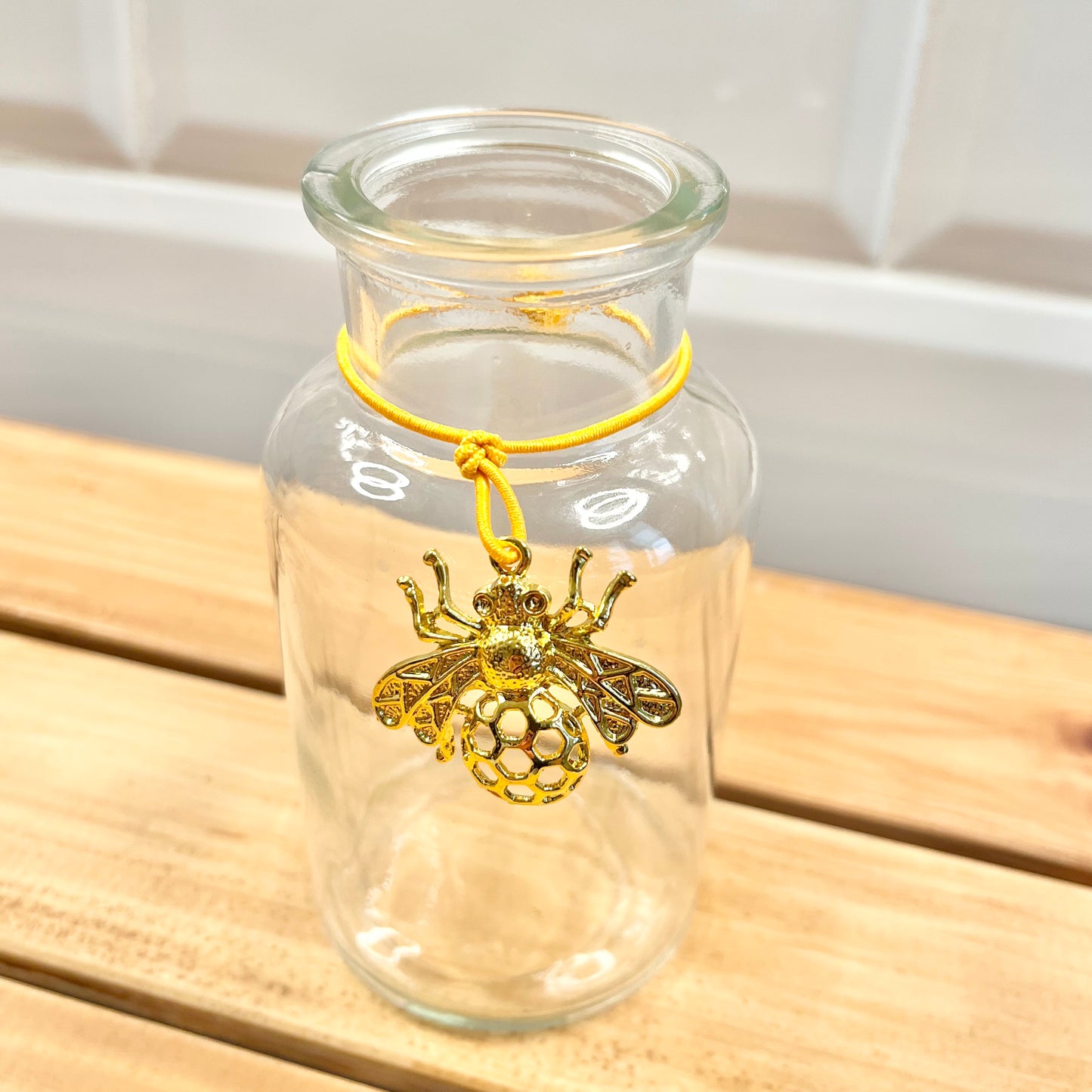 Vase with Gold or Silver Bee Charm - Small