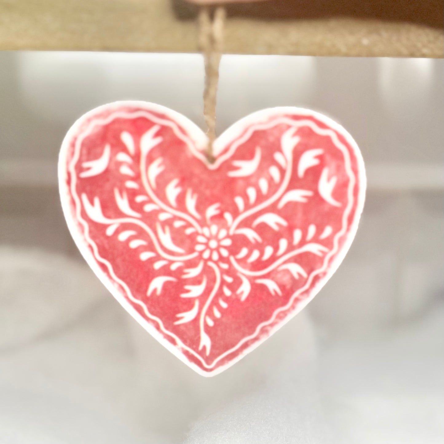 Nordic Christmas Wooden Hanging Decoration Set of 4from Fig and Rose