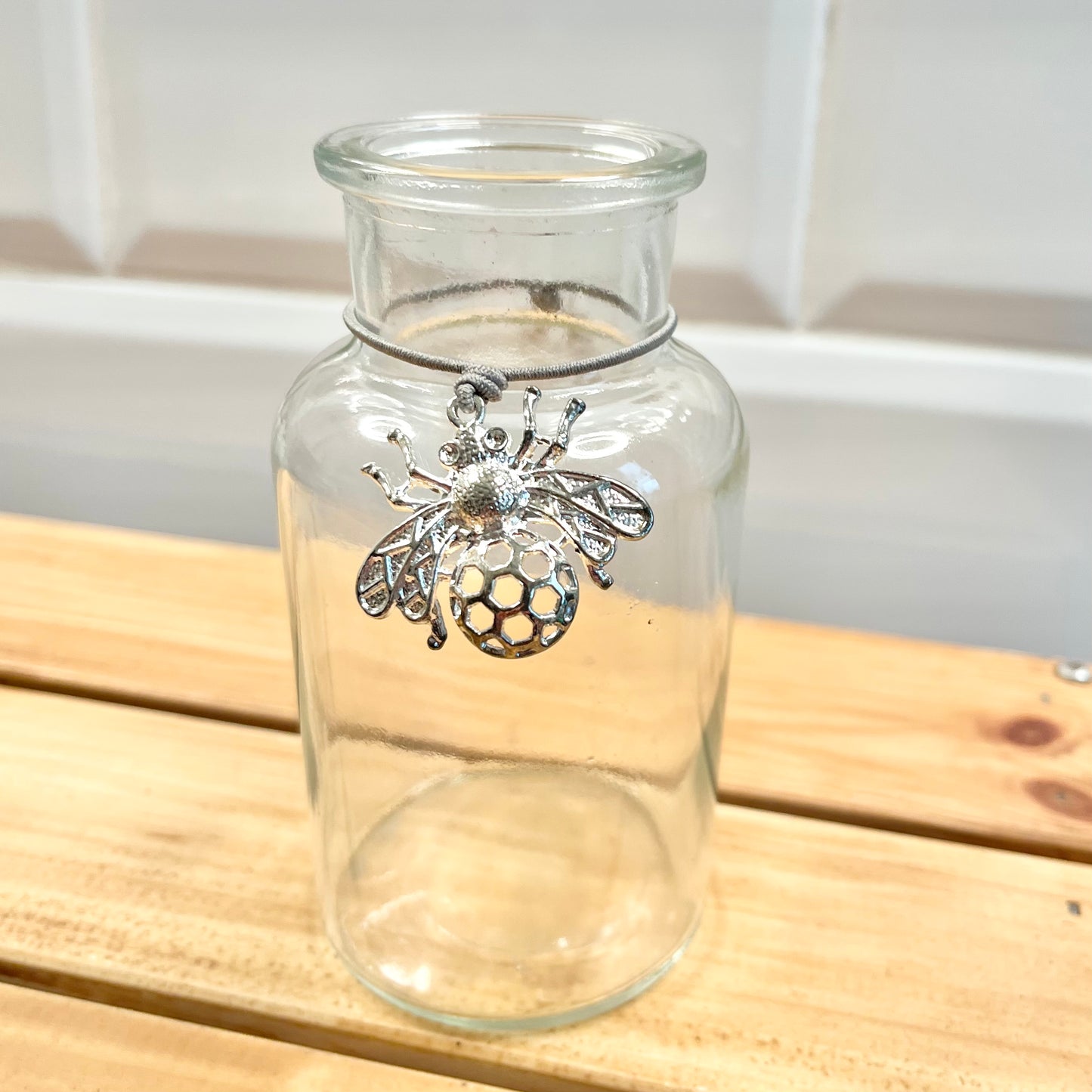 Vase with Gold or Silver Bee Charm - Small