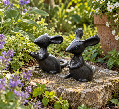 Pair of Cast Iron Mice